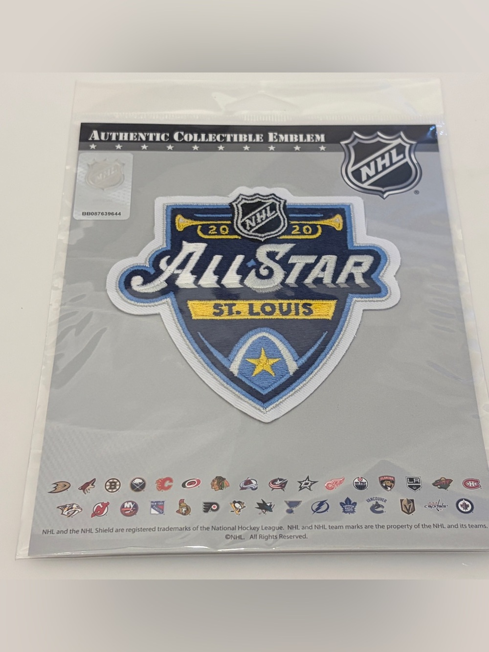 Authentic NHL 2020 All-Star Game St. Louis Collectable Emblem Jersey Patch NEW